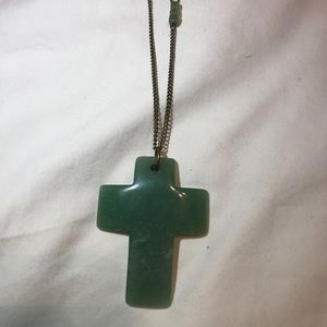 Jade Cross necklace. Jade Cross necklace.