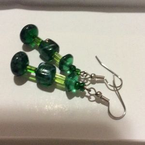 Dark Green Earrings