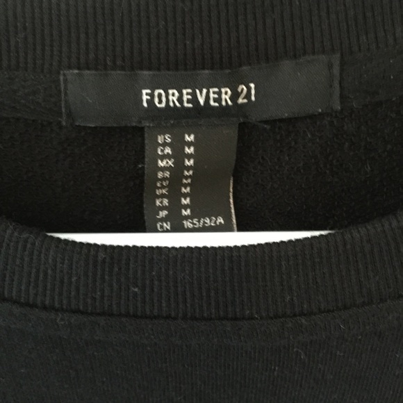 Forever 21 Black Crop Sweater - Picture 2 of 4