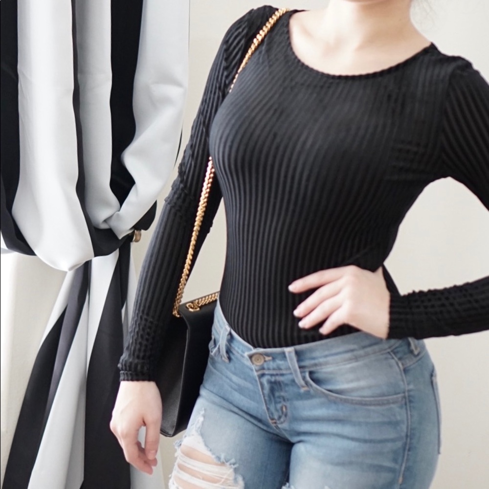 Rib Velvet Bodysuit