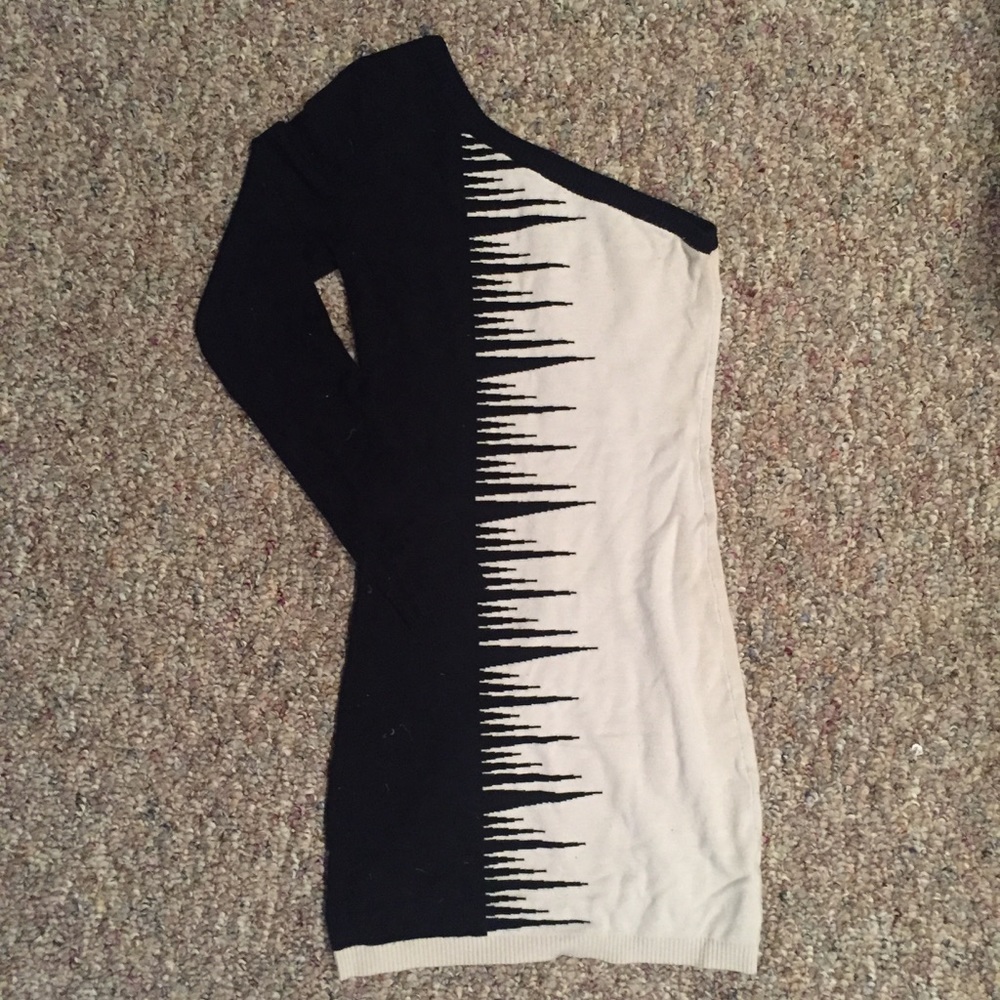 One-Shoulder Sweater Dress