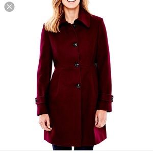 Wool blend dressy pea coat fall coat