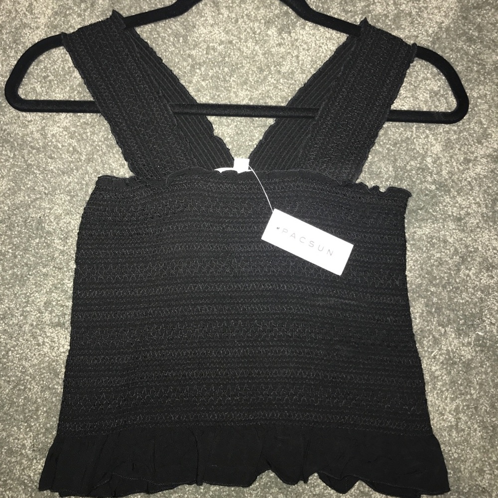 LA Hearts Smocked ‘Y’ Strap Tank Top