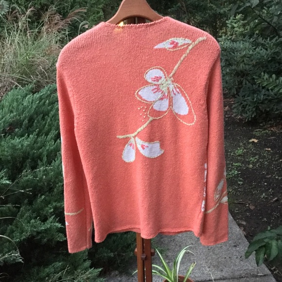 Coldwater Creek Hand-Embroidered Sweater Med Fit - Picture 2 of 5