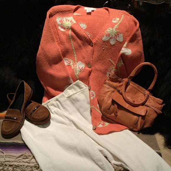 Coldwater Creek Hand-Embroidered Sweater Med Fit - Picture 4 of 5