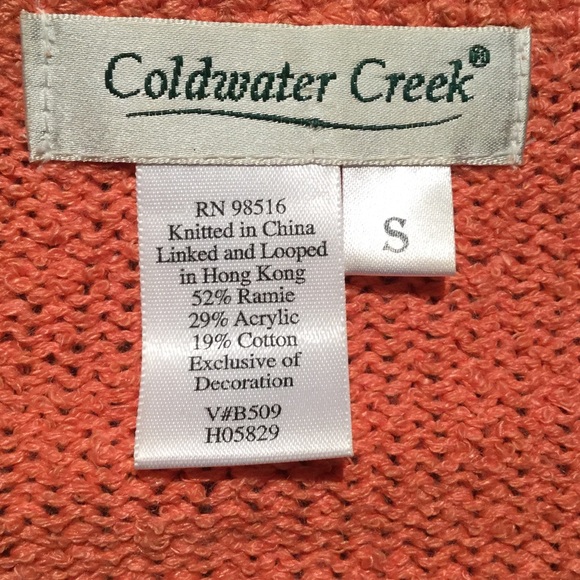 Coldwater Creek Hand-Embroidered Sweater Med Fit - Picture 5 of 5