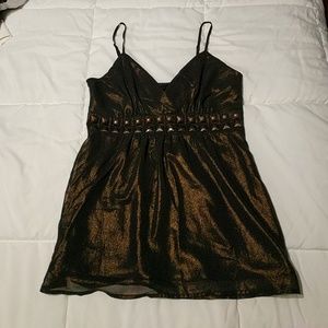 Express gold shimmer top
