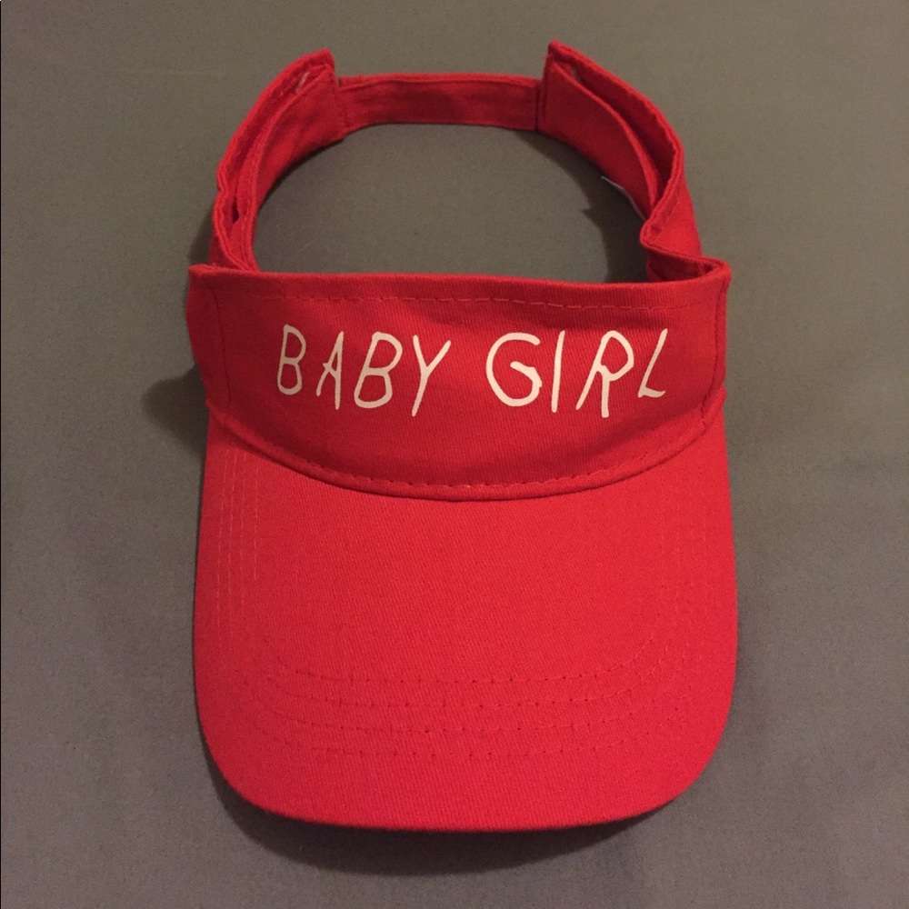 Red 'Baby Girl' Visor
