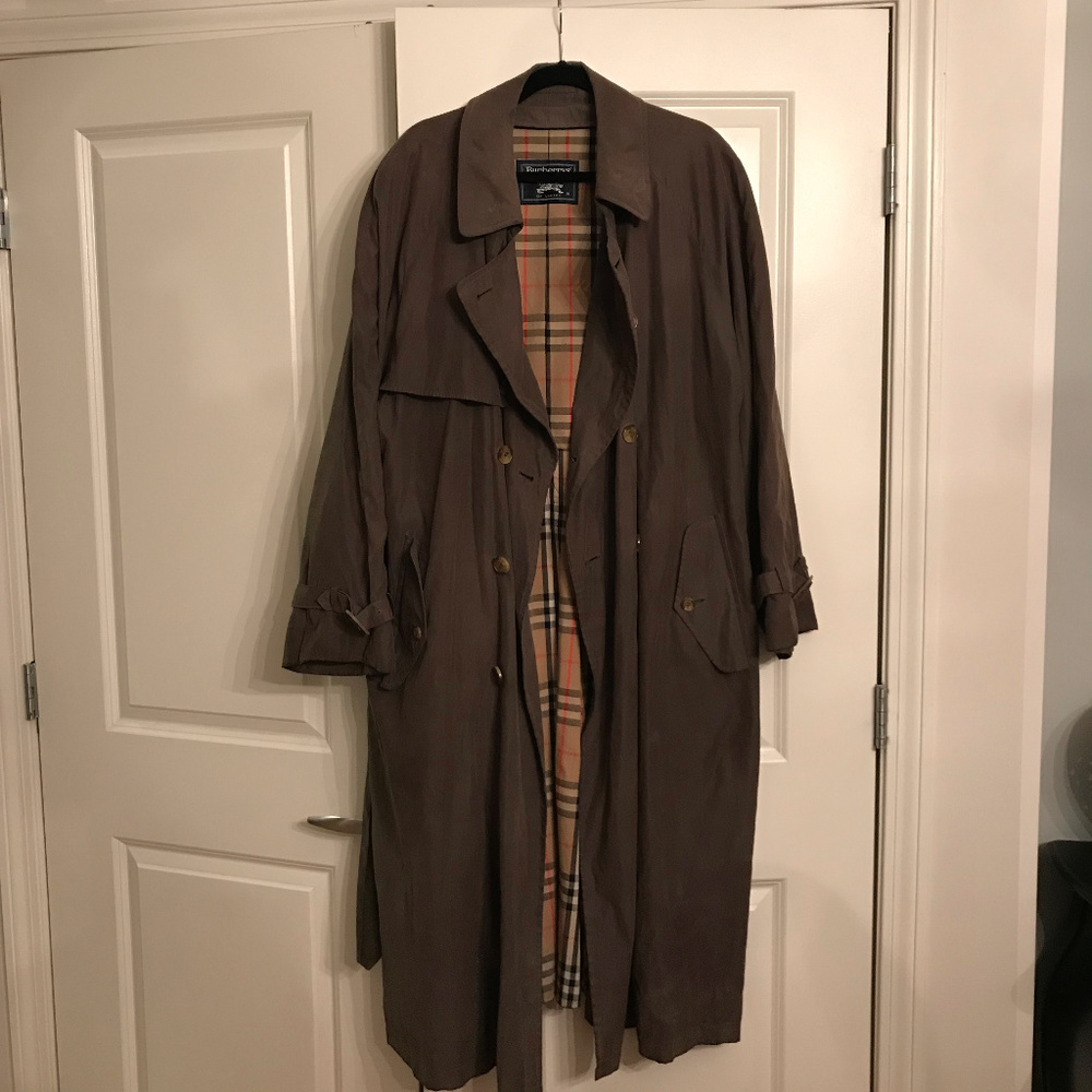 Burberry London men's long trenchcoat