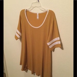 Fall must-have with leggings!  Mustard Perfect T