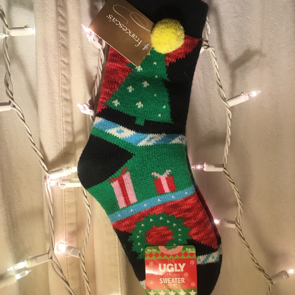 Ugly Sweater Christmas Socks.