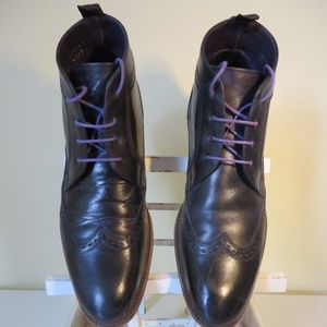 Men's black Vero Cuoio wingtip boots