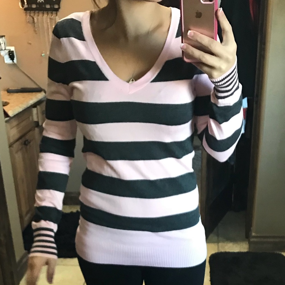 Pink and gray long sleeve