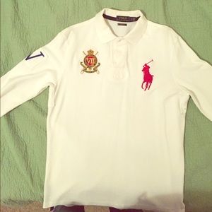 Long sleeve polo shirt.