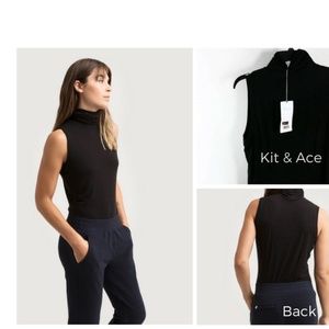Kit & Ace Sleeveless Turtleneck Top NEW