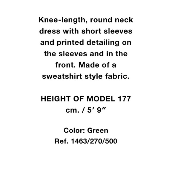 Zara green dress with floral print - Picture 4 of 7