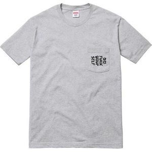 Grey SUPREME Go F**k Yourself Pocket Tee Size Lg.