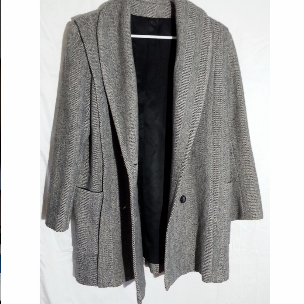 Vintage 1980's preppy heavy wool coat excellent