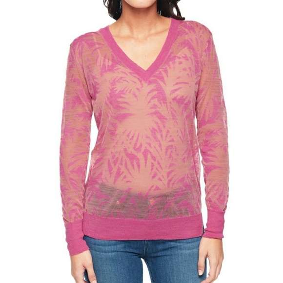 Juicy Couture Palm Paradise Burnout Pullover - Picture 1 of 7