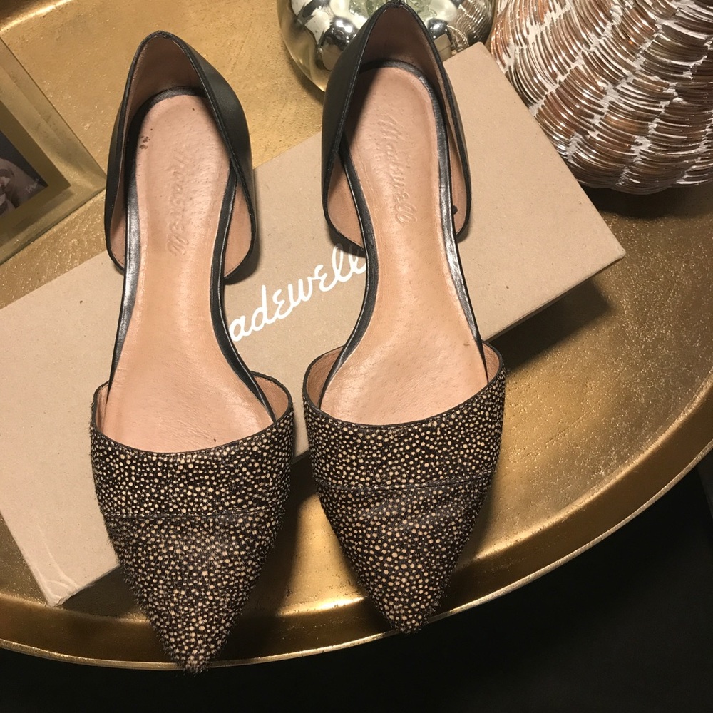 D'ORSAY flats in spot dot calf hair