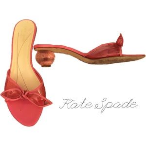 Kate Spade Pink Ball Heels Open Shoe 8.5 M