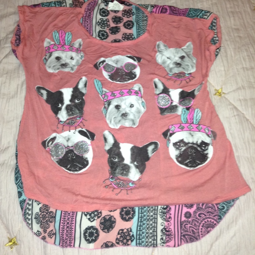 Girls dog pattern shirt