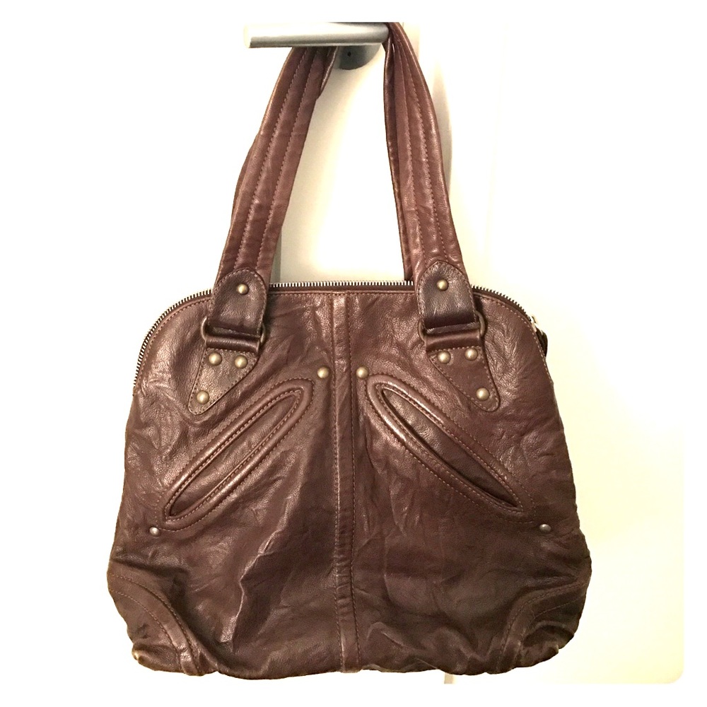 Kale Chocolate Brown Leather Shoulder Bag