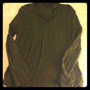 Olive collared long sleeve