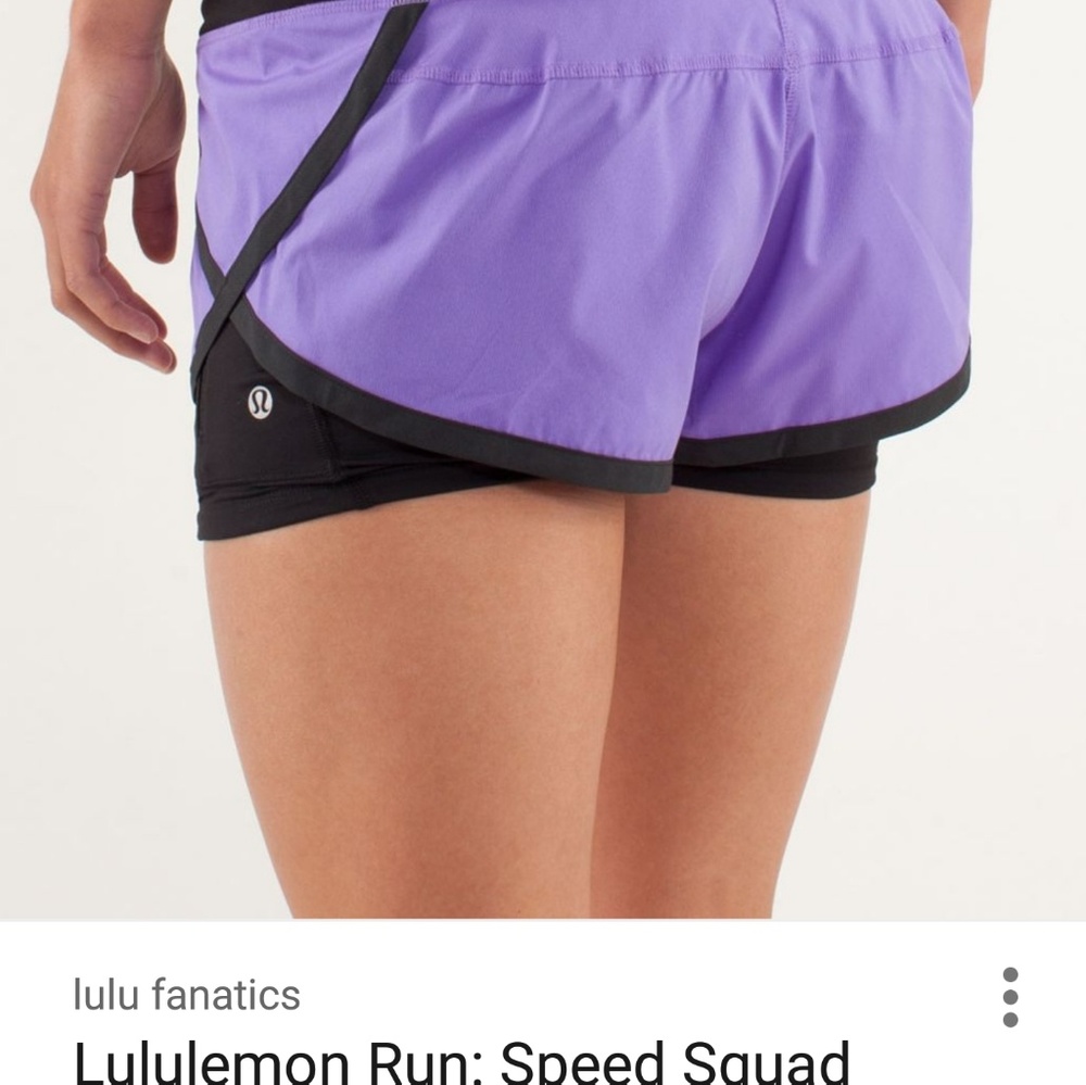 Lululemon speed squad shorts