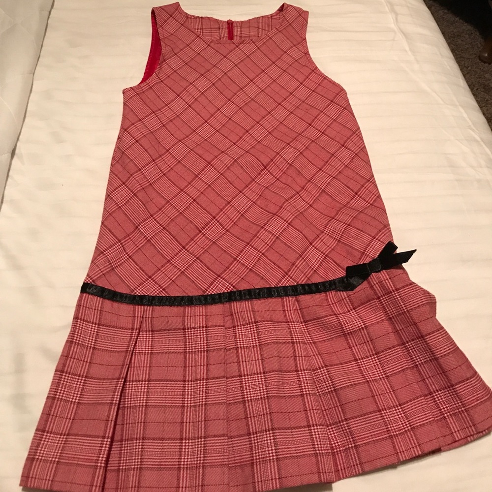 🌞3/$15 Adorable red plaid girls size 8 dress