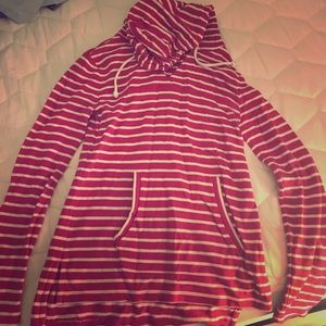 Hot pink striped hoodie