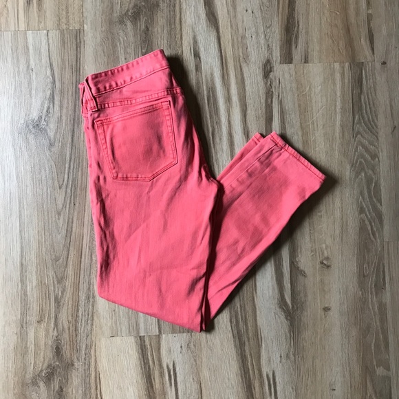 Coral Pink J. Crew Toothpick Ankle Pants Size 26 - Picture 1 of 8