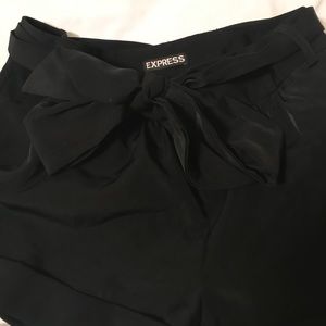 Black tie shorts