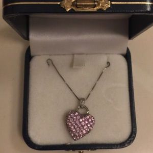 Diamond and pink Rhinestone necklace