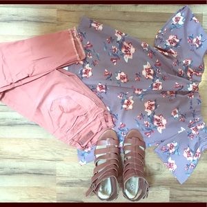 Purple off shoulder top