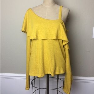 Anthropologie one shoulder ruffle top Anthropologie one shoulder ruffle top