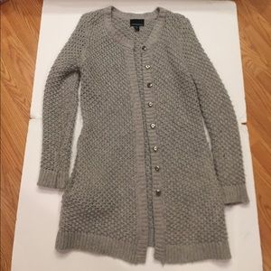 Long woven cardigan