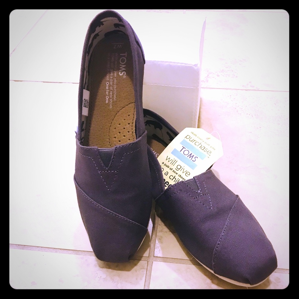 Toms Shoes - Grey - Brand new. Never been worn.