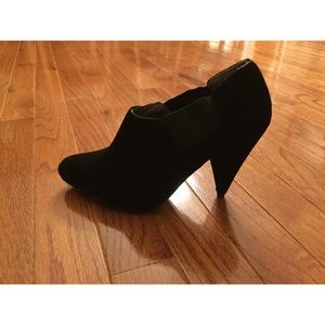 New Black Suede Booties