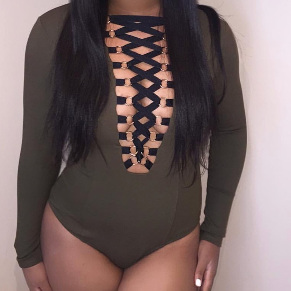 Olive Lace Body Suit
