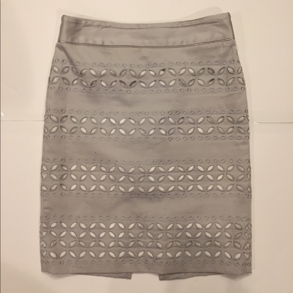 Grey skirt with cutouts on bottom