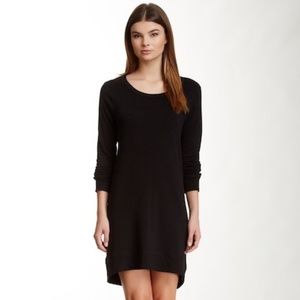 BCBGMAXAZRIA "Myla" Cut Out Drape Black Dress