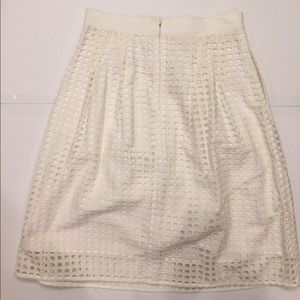 White skirt with cutouts