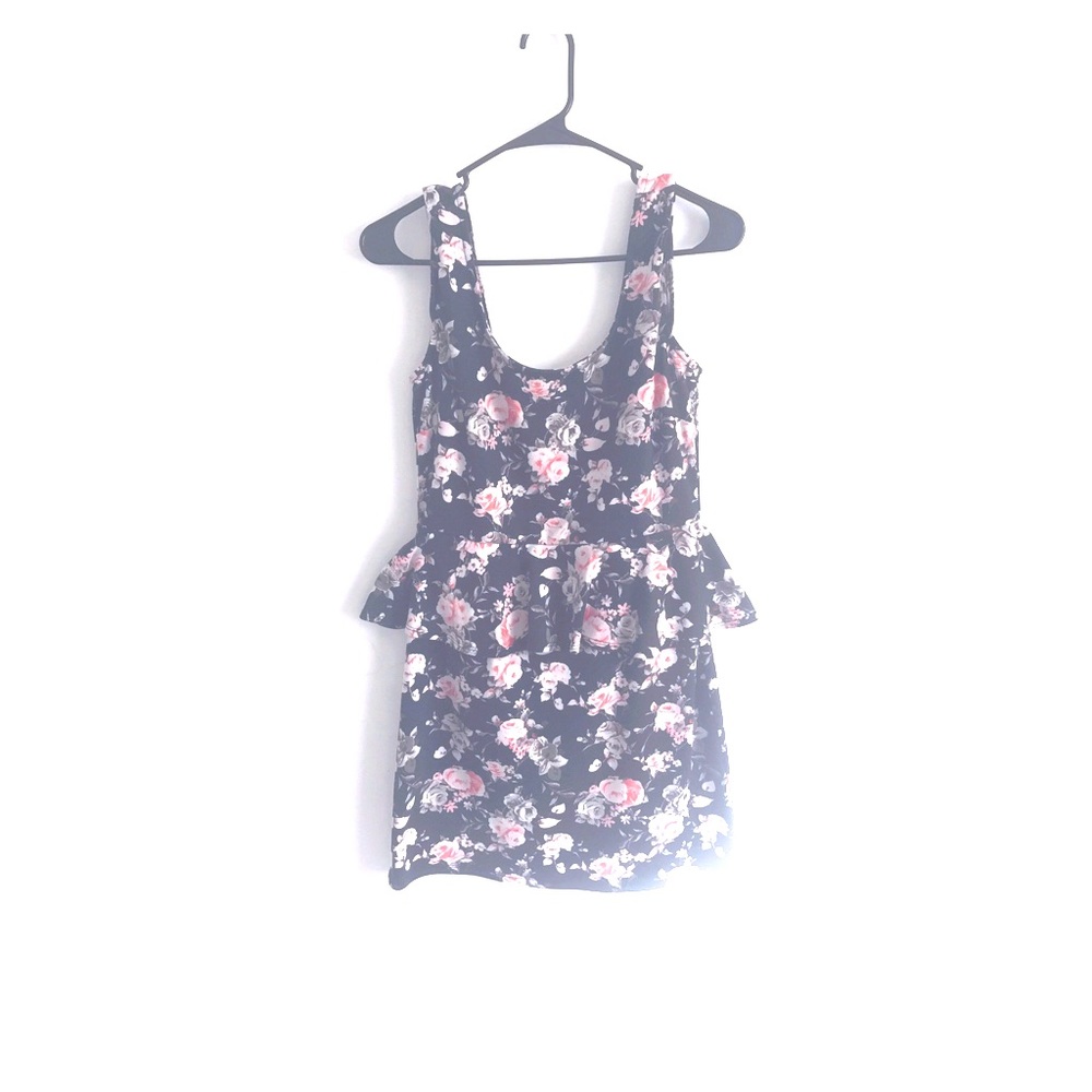 Floral peplum dress