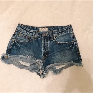 Free People cut off denim shorts