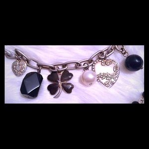 Mixed Metal Charm Necklace + Bracelet