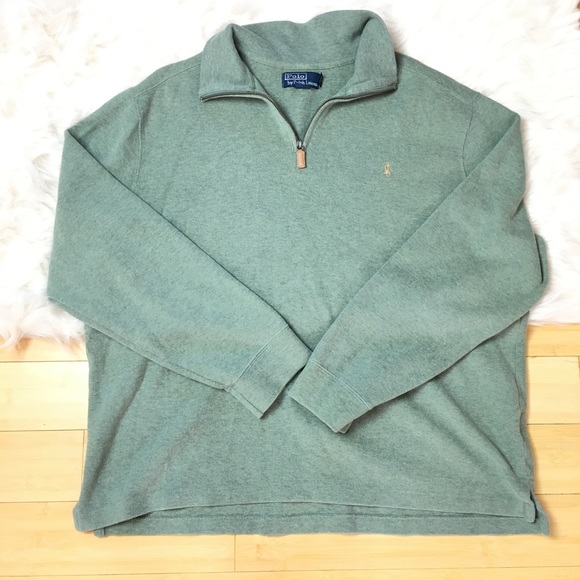 Polo Pullover Sweater Size XL Men's Green - Picture 2 of 7