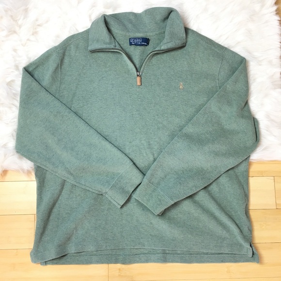 Polo Pullover Sweater Size XL Men's Green - Picture 3 of 7