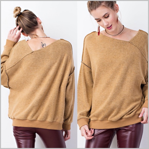 🆕 Camel Oversized Boxy Sweater - Picture 5 of 8