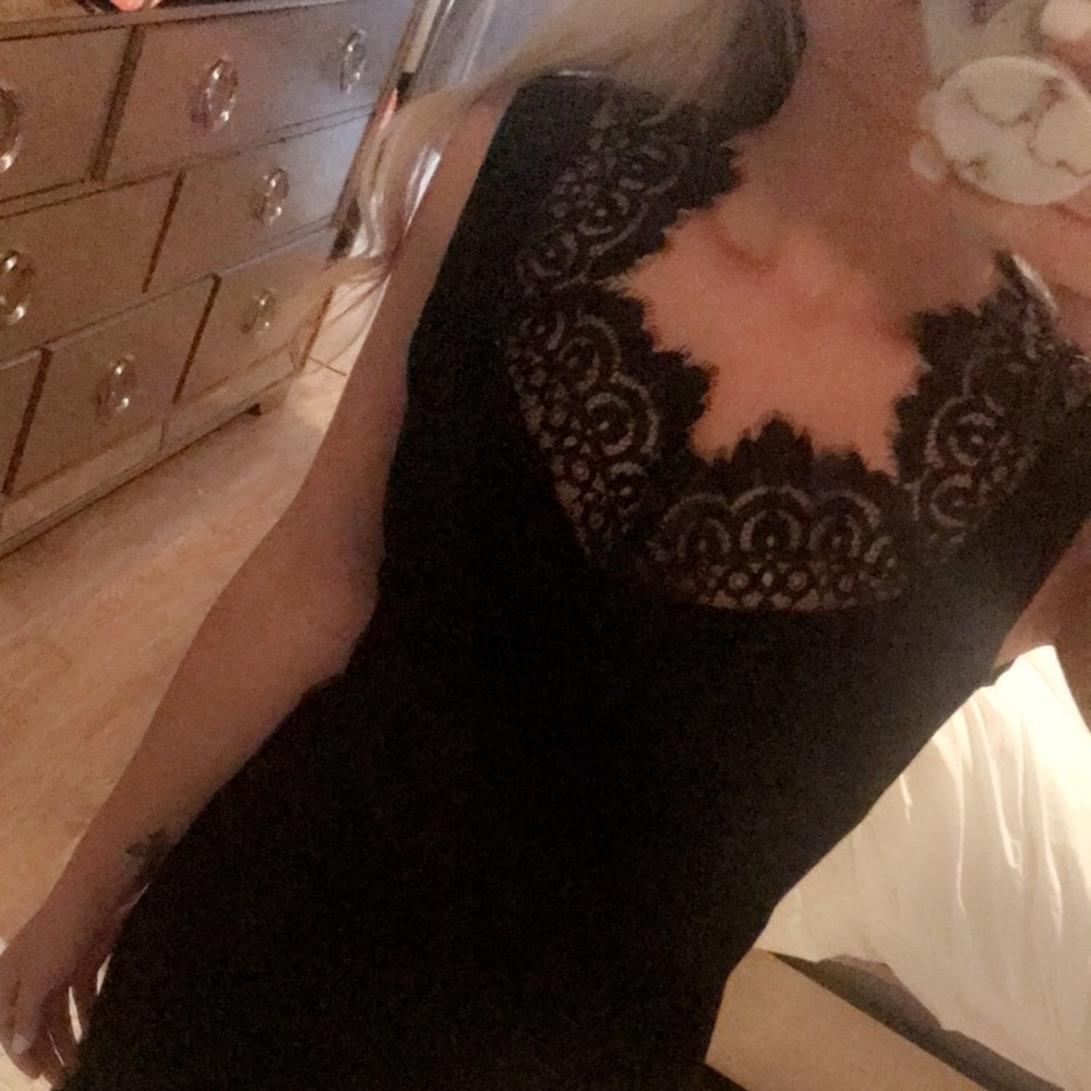 For love and lemons black lace dress